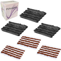 Pirhosigma 30 pieces for 2 sizes bicycle tubeless tyre kit, strips, rope, refill plugs, 1.5 mm, 3.5 mm, emergency breakdown, flat for mountain bikes