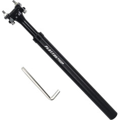 PLATTBK Fahrradsattelstütze aus Aluminiumlegierung, schwarz, Länge 400 mm, kompatibel mit MTB/Rennrad, Mountainbike, 27,2/28,6/30,9/31,6 mm