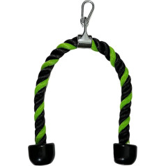 Rivotrance 68,6 cm Trizepsseil-Kabelaufsätze – vielseitiges Heim-Fitness-Kabelmaschinen-Zubehör – Lat-Pull-Down-Befestigung für verbesserte Gewichtsfitness (grün und schwarz)