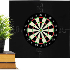 Buerfu Dartboard-Rückwände,Dart-Wandschutz | 4 Stück gespleißte quadratische Dartscheiben-Rückwand-Wandverkleidung | Stabile Umrandung für 18-Zoll-Dartboard, Wandschutz