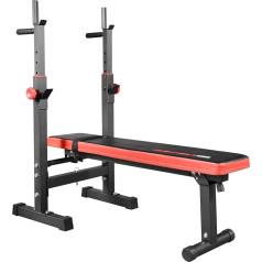 TrainHard® Multifunctional Weight Bench with Folding Weight Rack