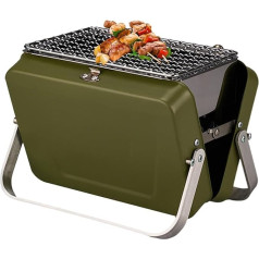 WJnflQN Holzkohlegrill, tragbarer BBQ-Grill | Outdoor-Tischgrillofen - Zusammenklappbarer Kochherd für Camping, Terrasse, Hinterhof und überall zum Kochen im Freien