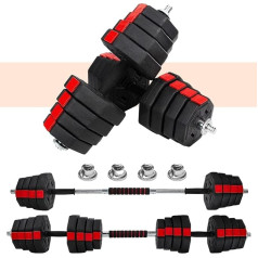 Yes4All High Quality Adjustable Dumbbell 20kg 29.9kg with Connection Option for Strength Training, Full Body Workout and Muscle Building