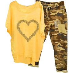 Briskorry Hosenanzug Damen Elegant, Kurzarm Tshirt und Hose, Hosenanzug Lockere Lässig Loungewear Kurzärmeliger Rundhals Trainingsanzug Kuschelig Luftig Sommer Outfits Solide Elegant 2024