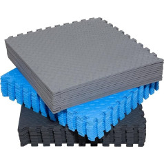 Fitem Premium & Environmentally Friendly EVA Foam Panels - Puzzle Mat - Floor Protection - Sports - Pool - Crossfit - Strength Training - Gym - Garden - Indoor - Outdoor - 60 x 60 x 1 cm, Blue - Pack
