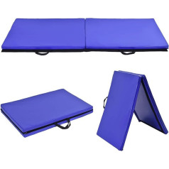 GLACER Gymnastikmatte, zusammenklappbar, mit Tragegriffen, reißfest, für Yoga, Stretching, Cheerleading, Bodenmatte für Zuhause, Fitnessstudio, 1,8 x 6 m