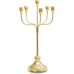 NZpost Kerzenhalter, moderner sechsköpfiger Kerzenhalter aus Eisen, Romantisches Candlelight-Dinner, Requisiten für Schlafzimmer, Wohnzimmer, Esstisch, kreative Dekoration (GOL