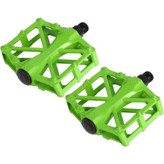 Germerse Aluminiumpedale, 3 helle Farben Langlebig 1 Paar rutschfeste Fahrradplattformpedale, für Fahrrad-MTB-Fahrrad(Green)