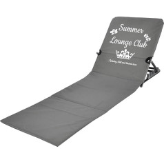 JEMIDI Beach Mat with Backrest Foldable - 47 x 145 cm Mat with Backrest - Beach Lounger Mat Sun Lounger - Easy to Carry - Summer Lounge Design Green