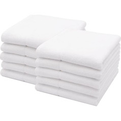 ZOLLNER Set of 10 Cotton Hand Towels 420 g/m² Approx. 50 x 100 cm White