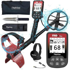 Nokta FINDX PRO Professional Metal Detector, Fully Waterproof Metal Detector with 28 cm Search Coil, Metal Detectors for Gold, Pinpoint, USB Rechargeable, 4 Modes (Headphones, Digging Tool)