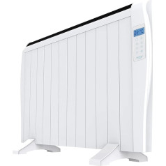 Cecotec Flachheizkörper mit Fernbedienung ReadyWarm 2500 Thermal. 1800 W, 12 Elemente aus Aluminium, LCD-Bildschirm, 3 Heizungsmodi, Timer, Slim Design, Überhitzungsschutz Overprotect System