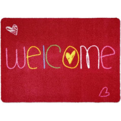 deco-mat Designer Door Mat for Front Door, Hallway, Indoor and Outdoor Door Mats Non-Slip and Washable Practical Dirt Trapper Mat – Doormat Welcome, 50 x 70 cm