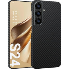 memumi Carbon Case for Galaxy S24, 0.5 mm Super Thin Case Made of Real Aramid Fibre [100% Aramid Fibre] with Military Grade Drop Protection for Galaxy S24