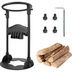 Cherbowing Manual Log Splitter, Quick Splitting Tool Removable Kindling Splitter Wood Splitter for Campsite, Home, BBQ, Fireplace, Portable Firewood Splitter, Carbon Steel, 21 x 31 cm