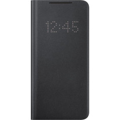 Samsung LED View Smartphone Cover EF-NG991 for Galaxy S21 5G Phone Case, LED Indicator, Card Holder, Black