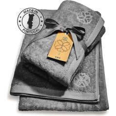 Liebenstein® [Set of 2 Premium Sauna Towels, in Anthracite, 70 x 200 cm, Made of Finest Cotton with 625 g/m², Exceptionally Soft and Absorbent (Anthracite)