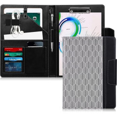 Toplive A4 Leather Conference Folder A4 Portfolio Document Folder with Business Meeting/Office/Business Cards