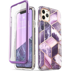 i-Blason iPhone 11 Pro Case Glitter Mobile Phone Case 360 Degree Case Bling Protective Bumper Cover [Cosmo] with Integrated Screen Protector 5.8 Inch 2019 Edition (Purple)