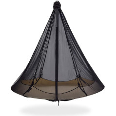 Hangout Pod Mosquito Net Lightweight Portable Clear Hanging Chair Porch Swing Black