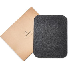 Wolvende Premium Felt Mouse Pad | 22cm x 28cm | Slim Mouse Pad | Non-Slip Gaming Home/Office (Dark Grey)