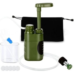 Namvo Water Filter Outdoor Drinking Water Treatment 3000 L Survival Camping Water Filter for Prepper Emergency Equipment - Army Green