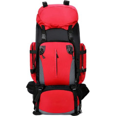 LUMoony 90L Trekking Backpack Hiking Backpack Men Women Travel Backpack Hiking Backpack Travel Backpack Waterproof Travel Backpack Hand Luggage Large Capacity for Outdoor Travel Camping Trekking, red