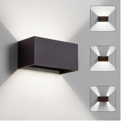 CELAVY LED Wall Light Wall Lamp Indoor Outdoor Lamp Anthracite Outdoor Light Wall 6000 K Cool White Up Down Outdoor Lamp Outdoor Light IP65 Outdoor Wall Light Outdoor Lighting House Wall Balcony