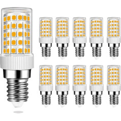MENTA E14 LED Bulb 10 W, Warm White 3000 K, No Flicker, 800 lm Replacement 80 W E14 Halogen Bulb, Ceramic Base, E14 Mini Bulb with 86-LED SMD2835, AC220-240 V, Not Dimmable, Φ22 x 68 mm, Pack of 10
