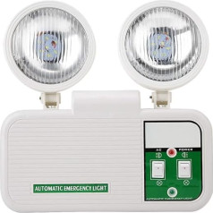 Double Lamp Head LED Emergency Light Public Places Emergency Exit Indicator Indoor Output Emergency Light Emergency Lighting 110-220V 2W