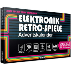 FRANZIS 67150 - Electronic Retro Games Advent Calendar 2020, 24 Games of the 70s and 80s to Build Yourself without Soldering, A New Craft Fun Every Day, Recommended from 14 Years.