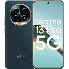 realme 13 pro 5G Smartphone 8 + 256 GB, Sony LYT-600 OIS Camera, AI Ultra Clarity, Snapdragon 7s Gen 2 Chipset, 120Hz Curved Vision Display, 45W SuperVOOC 5200mAh Solid Battery, EU Verion, Green