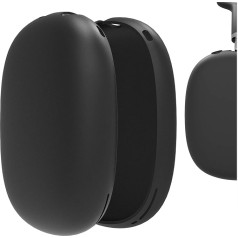 Geekria Silicone Protective Case Compatible with AirPods Max Headphones, Scratch Protection Case/Earphone Cover/Headset Speaker Skin Protector (Black)