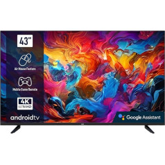 Q.2 4319 | 108 cm (43 Inch) TV | 4K UHD 3840 x 2160 | Android TV | HDR | Frameless | WiFi, Bluetooth | Black
