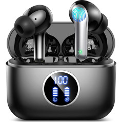 lukg Bluetooth Headphones, In-Ear Headphones, Wireless Bluetooth 5.3 with 4 Mic, 2024 Wireless Headphones with Noise Cancelling, Deep Bass Wireless Earbuds 48 Hours, Dual LED Display, IP7 Waterproof