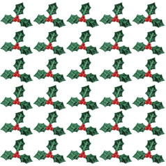 Artibetter 100 Pack 3cm Green Mini Holly Berries for Holidays Christmas Wreath Arrangement Gift Tags and Card Making
