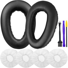 EATBALE Protein Leather Replacement Ear Pads for Sennheiser PXC 550, PXC 550-II, MB 660 UC, MB 660 MC, Headphone Ear Pads, Headset Ear Pads Replacement Parts with Noise Isolation, Memory Foam (Black)