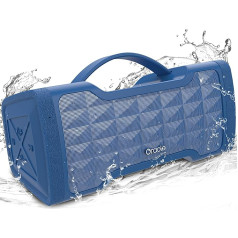 oraolo Bluetooth Speaker Wireless 40W Loud Portable Speaker Stereo Sound IPX6 Waterproof Support USB/AUX Input Built-in Microphone for Home Party Outdoor Blue