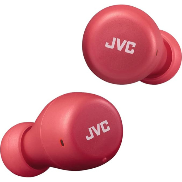 JVC Gumy Mini True Wireless Earbuds [Amazon Exclusive Edition], Bluetooth 5.1, Splash Protection (IPX4), Long Battery Life (up to 15 Hours) - HA-Z55T-R (Red)