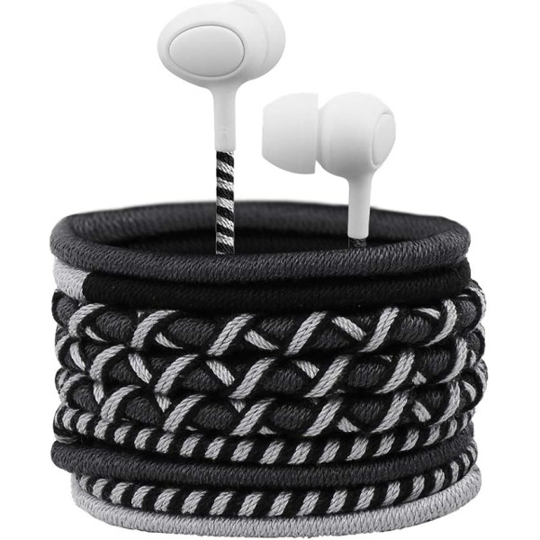 URIZONS In-Ear Wired Lighting Colourful Headphones with Microphone Remote Control Headphones for Laptop Tablets Fabric Braided for iPhone 7/8/11/12/14