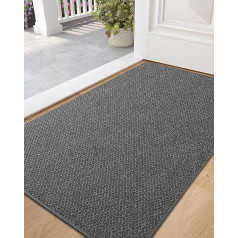 COLOR&GEOMETRY Indoor Doormat, 92 x 152 cm, Dirt Trapper Mat Indoor, Rugs for Entrance Area, Doormat Indoor, Non-Slip, Washable, No Folding Marks Doormat Front Door, Entrance Mat, Grey