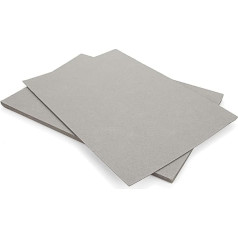 WOPPLXY A4 Grey Board 100 Sheets - 1000 Micron Mount Board A4 Mount Backboard - 10mm Mount Card for Crafts, Assembly, Packaging