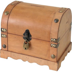 HMF 6403800 Treasure Chest with Lock Pirate Wooden Box Various Sizes