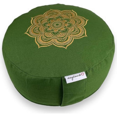 Celine Madeleine Meditation Cushion Yoga Cushion Washable Cover Filled Inner Cushion with Organic Spelt Husks 33 x 15 cm Suitable for Beginners and Experienced Customisable