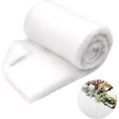 Christmas Snow Blanket Roll, Soft and Fluffy Artificial Snow Blanket, Thick White Snow Leaf for Christmas Decoration, Village Displays, Christmas Tree (3x1.5m)