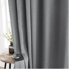 Grey 100% Blackout Curtains 52