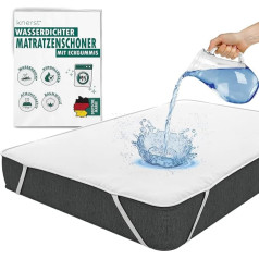 Mattress Protector, 180 x 200 cm, Waterproof, Washable Incontinence Pad, 100% Waterproof Mattress Topper, Incontinence Bed Pad, Antibacterial & Breathable