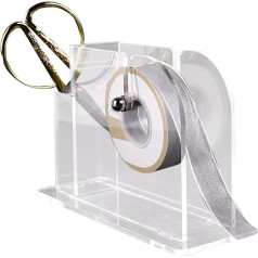 Transparenter Bandrollenhalter, Band-Organizer - Transparentes Band-Aufbewahrungsregal,Mehrzweck-Etikettenspender, Aufkleberhalter, Band-Organizer für Bastelraum, Konditorei, Blumenladen