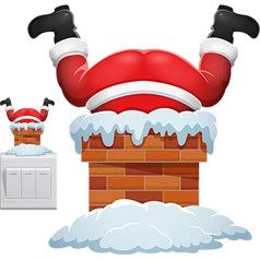 Firulab Weihnachts-Schalteraufkleber | Selbstklebende Cartoon-Aufkleber für Lichtschalter zu Hause - Innendekorationen für Klassenzimmer, Zuhause, Kindergarten, Schlafsaal, Einkaufszentrum