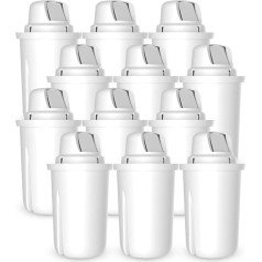 Dafi Standard Classic Water Filter Pack of 12 - BPA Free Replacement Filter Cartridges Compatible with Brita Classic, PearlCo Classic - Reduces Water Hardness, Alternative to Bottled Water
